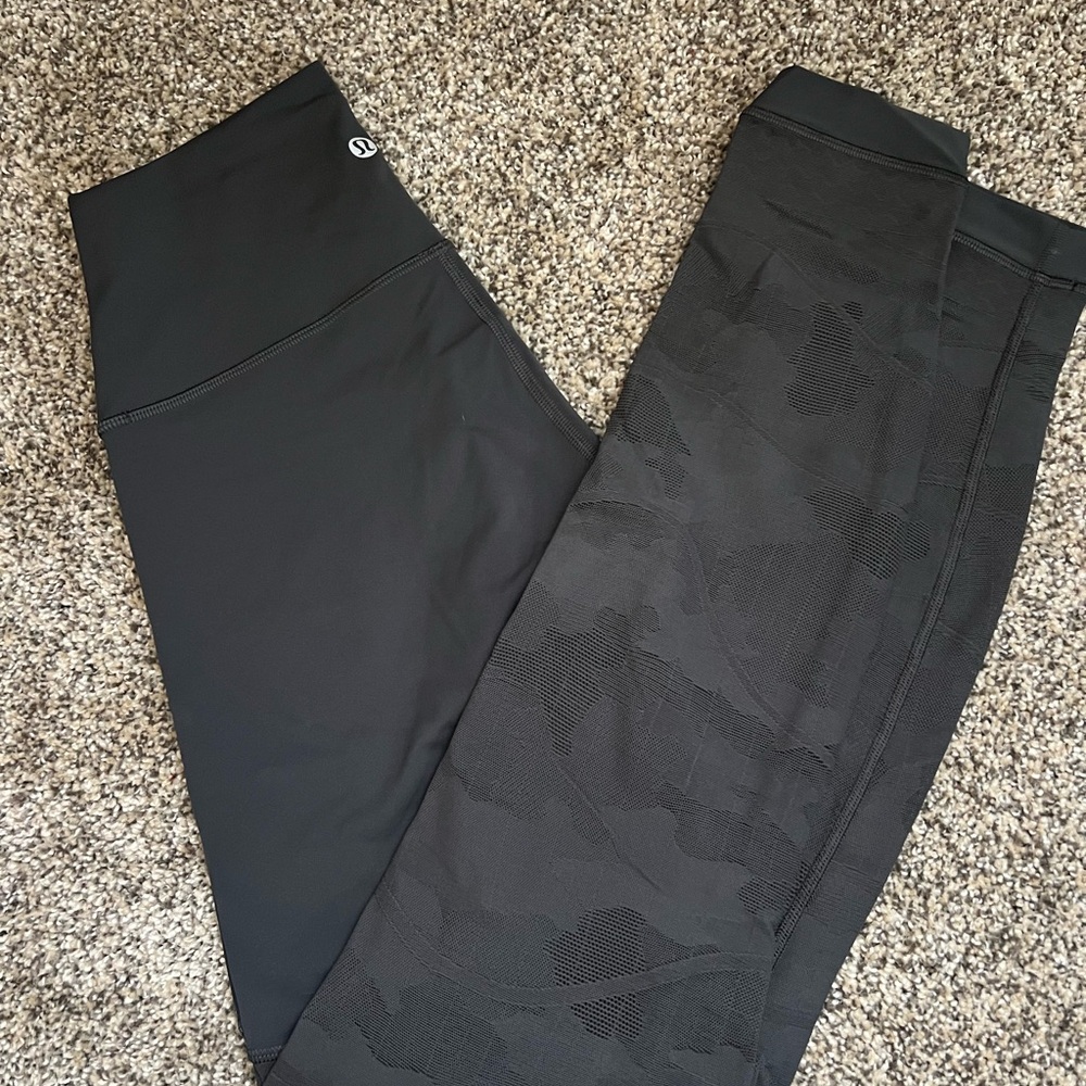 Lululemon Camo Cutout Grey Leggings